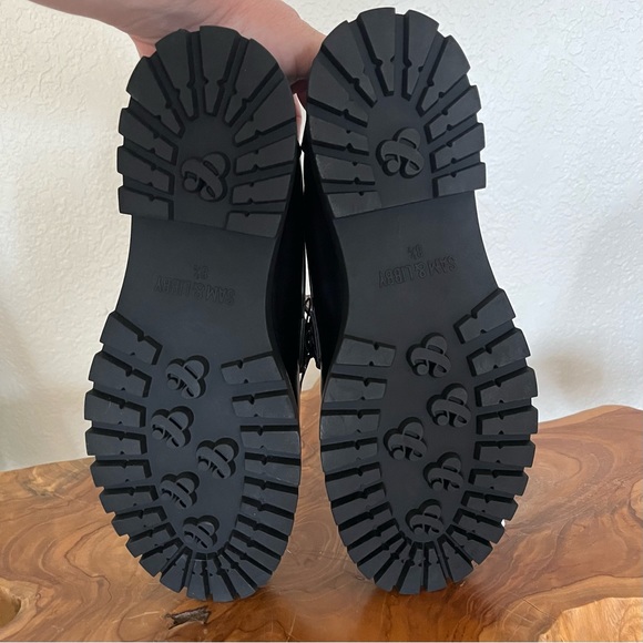 NWT Sam & Libby Black Platform Lug-Sole Loafers - Picture 3 of 6